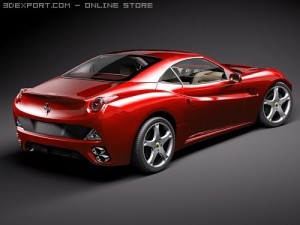 Ferrari California midpoly Sports cars 3D Модель