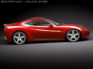 Ferrari California midpoly Sports cars 3D Модель