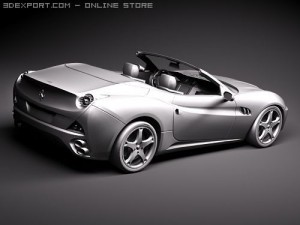 Ferrari California midpoly Sports cars 3D Модель