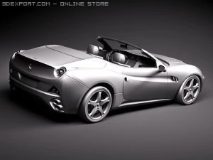 Ferrari California midpoly Sports cars 3D Model in Sport Cars