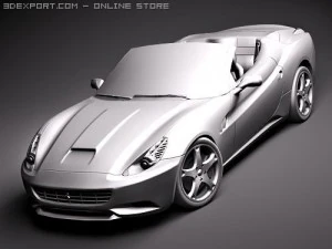 Ferrari California midpoly Sports cars 3D Model in Sport Cars