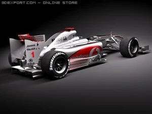 F1 Mclaren MP424 2009 3D Model