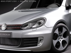 Volkswagen Golf VI GTI 3D Модель