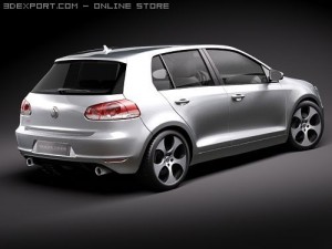 Volkswagen Golf VI GTI 3D Модель