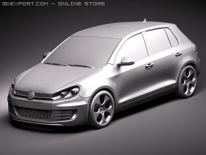 Volkswagen Golf VI GTI 3D Модель