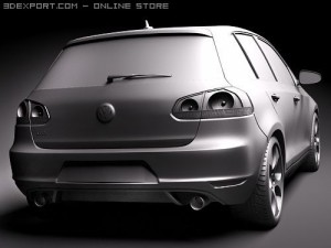 Volkswagen Golf VI GTI 3D Модель
