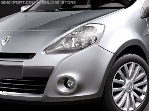Renault Clio 3-door Automobile 2010 3D Model
