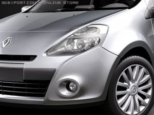 Renault Clio 3-door Automobile 2010 3D Model