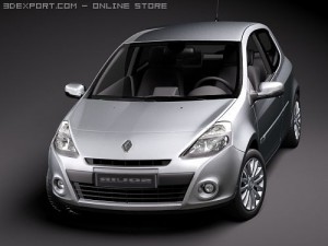Renault Clio 3-door Automobile 2010 3D Model