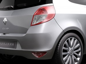 Renault Clio 3-door Automobile 2010 3D Model