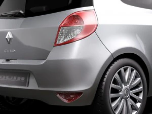 Renault Clio 3-door Automobile 2010 3D Model