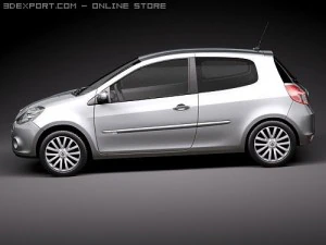 Renault Clio 3-door Automobile 2010 3D Model