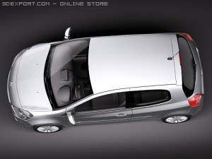 Renault Clio 3-door Automobile 2010 3D Model