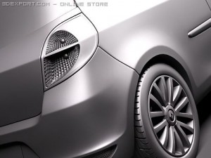 Renault Clio 3-door Automobile 2010 3D Model