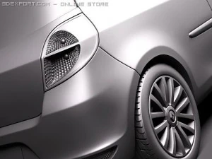 Renault Clio 3-door Automobile 2010 3D Model