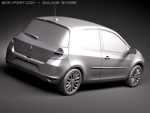 Renault Clio 3-door Automobile 2010 3D Model