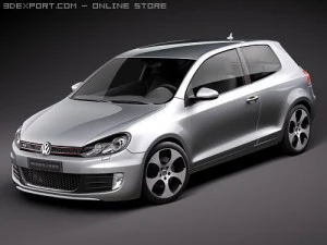 Volkswagen Golf VI GTI 3-door 3D Model