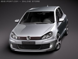 Volkswagen Golf VI GTI 3-door 3D Model