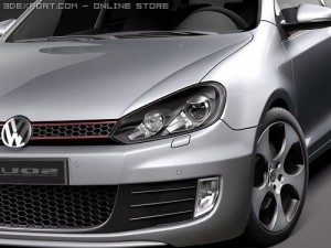 Volkswagen Golf VI GTI 3-door 3D Model