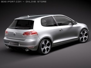 Volkswagen Golf VI GTI 3-door 3D Model