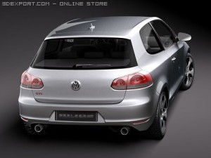 Volkswagen Golf VI GTI 3-door 3D Model