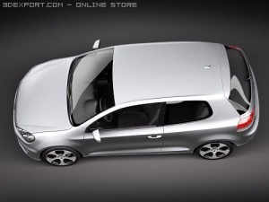 Volkswagen Golf VI GTI 3-door 3D Model