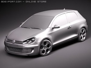 Volkswagen Golf VI GTI 3-door 3D Model