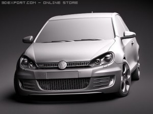 Volkswagen Golf VI GTI 3-door 3D Model