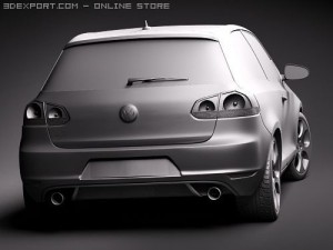 Volkswagen Golf VI GTI 3-door 3D Model