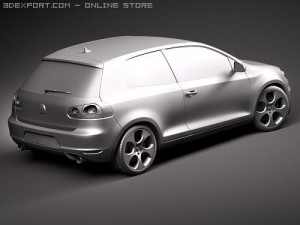 Volkswagen Golf VI GTI 3-door 3D Model