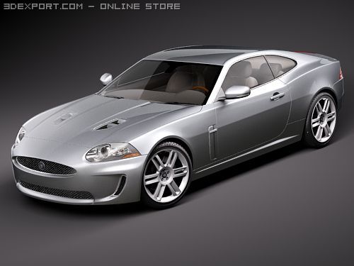 Jaguar XKR 2010 Sports Car 3D Model .c4d .max .obj .3ds .fbx .stl .blend 
