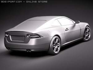 Jaguar XKR 2010 Sports Car 3D Model