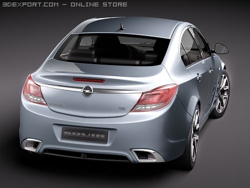 opel insignia opc sedan 3D Model in Sport Cars 3DExport