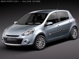 Renault Clio 5 portas 2009 Modelo 3D