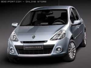 Renault Clio 5-door 2009 3D मॉडल