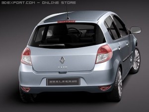 Renault Clio 5-door 2009 3D मॉडल