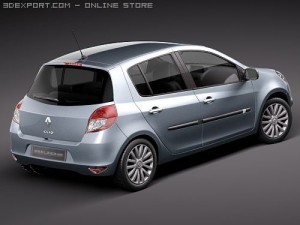 Renault Clio 5-door 2009 3D मॉडल