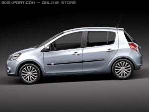 Renault Clio 5-door 2009 3D मॉडल