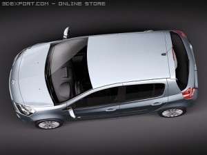 Renault Clio 5-door 2009 3D मॉडल