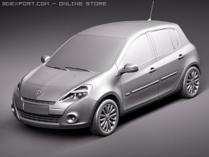 Renault Clio 5-door 2009 3D मॉडल