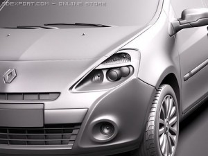 Renault Clio 5-door 2009 3D मॉडल