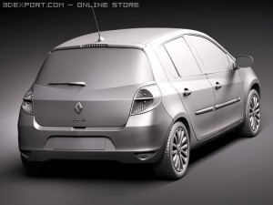 Renault Clio 5-door 2009 3D मॉडल