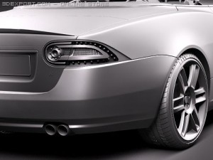 Jaguar XKR 2010 Convertible Model 3D