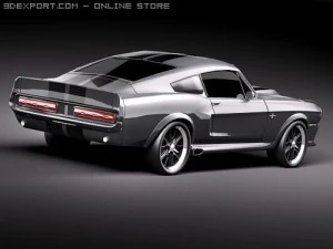 Mustang Eleanor Classic Lowpoly 3D Model
