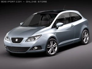 Seat Ibiza SportCoupe 2010 р.в 3D Модель