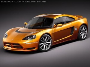 Dodge Circuit EV Sports Car 3D Model