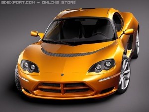 Dodge Circuit EV Sports Car 3D Модель