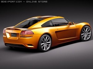 Dodge Circuit EV Sports Car 3D Модель
