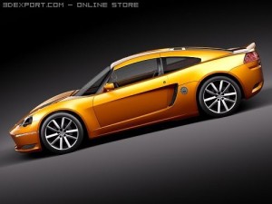 Dodge Circuit EV Sports Car 3D Модель