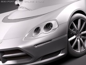 Dodge Circuit EV Sports Car 3D Модель